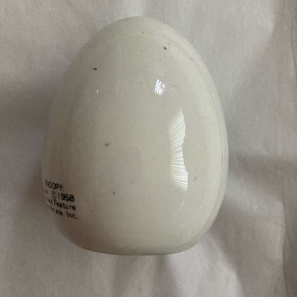 VTG 1958 Snoopy Peanuts “HI, SWEETIE!”ceramic white egg - Picture 4 of 7
